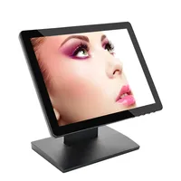 Monitor de pantalla táctil LCD de 15 pulgadas de grado industrial a prueba de agua simple monitor táctil de uso de tienda de licores de comida rápida