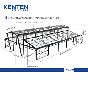 Bên ngoài trời rõ ràng sợi thủy tinh cấu trúc atrium đám cưới 40m <span class=keywords><strong>x</strong></span> 60m 100x40 khung nhôm trong suốt phục vụ lều cho hôn nhân - Product Image 6