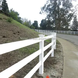 Factory Hot Sale 2/3/4 Rail Cheap Plastic Vinyl PVC Horse Paddock Farm Fence Post Ranch White