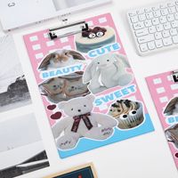 Carpeta de Archivos de Plástico Creativa con Diseño de Animales Kawaii para Papel A4, para la Escuela y la Oficina, para Niñas