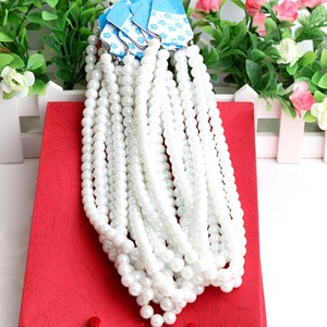 สร้อยคอไข่มุกเทียม 42 ซม. ทรงกลมสีขาว อุปกรณ์เสริมเครื่องประดับ DIY สำหรับทุกเพศ - Product Image 2