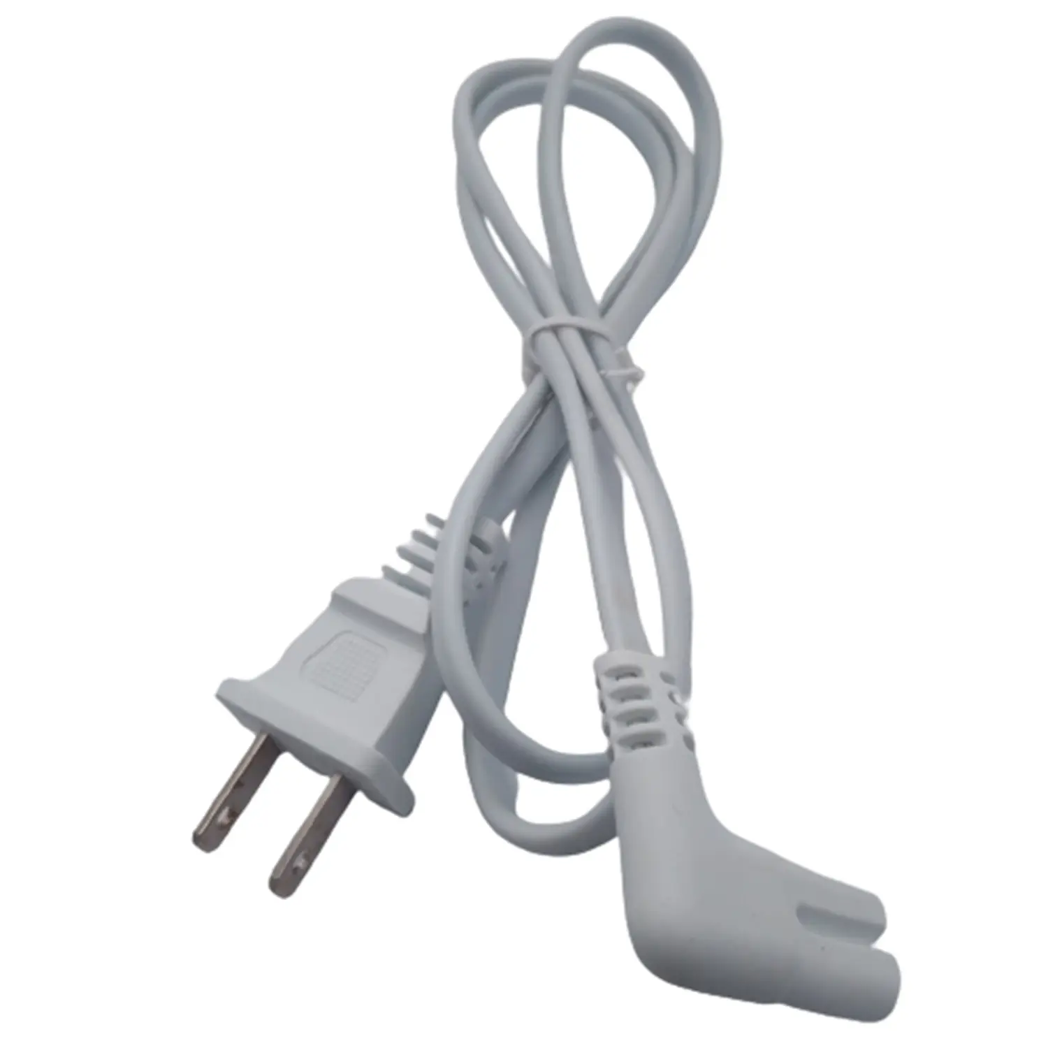 Vente chaude blanc 18AWG en forme de L IEC C7 connecteur électrique 2 broches prise américaine cordon d'alimentation secteur pour ordinateur portable