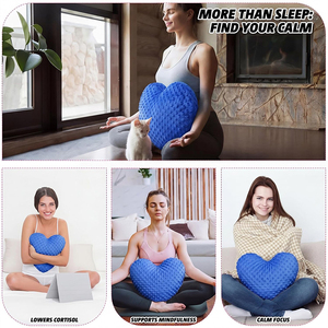 Almohada Sensorial con Peso en Forma de Corazón de Alta Calidad, Almohada de Cuentas de Vidrio para Abrazar y Calmar, Regalos para Mujeres y Esposas, Alivio de la Ansiedad y el Estrés - Product Image 6
