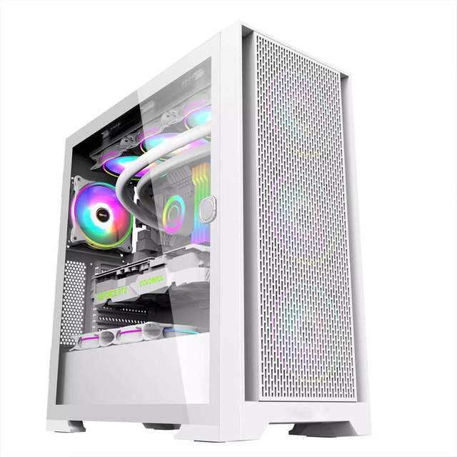 Lovingcool OEM ODM White ATX Case High Quality Gaming PC CPU Cabinet Computer RGB Fan PC Case Support 360mm Liquid Cooler