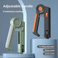 Fortalecedor de Agarre Profesional para Hombre, Entrenamiento de Fuerza de Mano, Resistencia Ajustable, Entrenador de Cinco Dedos, ABS+TPR+Resorte con Contador
