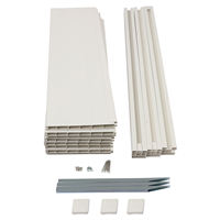 Panneaux de clôture modernes en aluminium blanc thermolaqué à lames soudées, pour extérieur, jardin, intimité, antirouille, portail simple à lame de 6 pieds