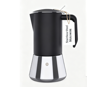 Cafetière à expresso en acier inoxydable 4 tasses pour cuisinière à gaz et à induction, cafetière Greca, <span class=keywords><strong>percolateur</strong></span> - Product Image 2