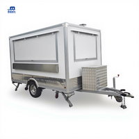 Remorque mobile multifonctionnelle carrée MC-6Z personnalisée en plastique renforcé de fibres pour pizza, bonbons/crunches, camion de restauration rapide