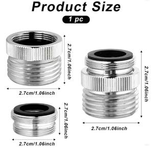 Ensemble d'adaptateurs <span class=keywords><strong>de</strong></span> tuyau <span class=keywords><strong>de</strong></span> robinet adaptateur <span class=keywords><strong>de</strong></span> tuyau d'arrosage avec aérateur filetage 3/4 "GHT pour cuisine et <span class=keywords><strong>salle</strong></span> <span class=keywords><strong>de</strong></span> <span class=keywords><strong>bain</strong></span>, fixation <span class=keywords><strong>de</strong></span> tuyau à l'évier - Product Image 2