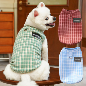 Accope <b>Cat</b> Vest Plaid Winter Retro Fashion Pet <b>Clothes</b> <b>For</b> Hairless <b>Cat</b> - Product Image 4