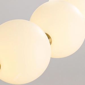 Lampadario <span class=keywords><strong>a</strong></span> Sospensione LED con Sfera in Acrilico, Forma di <span class=keywords><strong>Collana</strong></span> Dorata di Lusso, Moderno per Soggiorno e Camera da Letto - Product Image 6