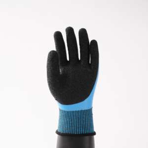 Waterdichte En Slijtvaste <span class=keywords><strong>Latex</strong></span> Handschoenen Blauw <span class=keywords><strong>Latex</strong></span> Volledig Gecoate Handschoenen - Product Image 5