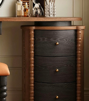 Coiffeuse de chambre moderne en pin massif avec tiroirs intégrés, miroir LED réglable et rangement, durable pour appartement