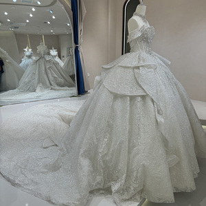 Raffinato Abito da <span class=keywords><strong>Sposa</strong></span> a Principessa Senza Spalline con Perline e Ricami, Abito da <span class=keywords><strong>Sposa</strong></span> Vintage Personalizzato Vestidos De Novia Dw088 - Product Image 2