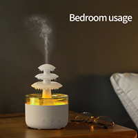 Hxtc88 cadeau trois couches goutte de pluie pluie nuage eau goutte à goutte bureau champignon humidificateur huile essentielle pluie nuage arôme diffuseur