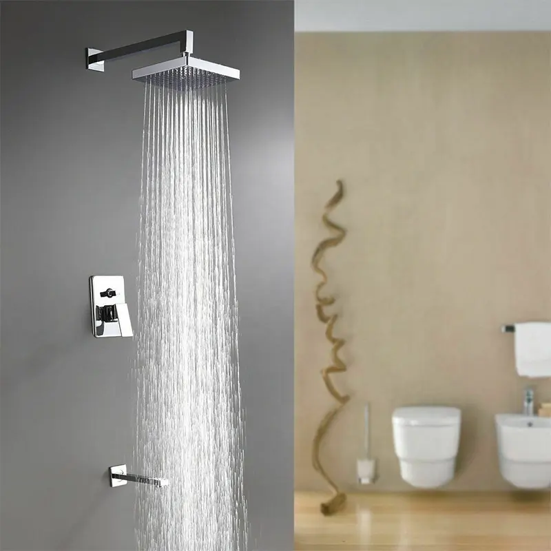Projet — ensemble de robinets mitigeurs de douche, en laiton Antique, pomme de douche à pression, montage au plafond, encastré