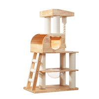 Grands arbres à chat durables Arbre a Chat Nouveau papier bois explosif et piliers d'escalade en bambou hamac griffoir pour chat