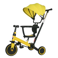 Tricycle en acier pour enfants 2025 – Trottinette à pousser, draisienne, avec siège, guidon réglable sans outil, écologique, 3 roues, 24 pouces