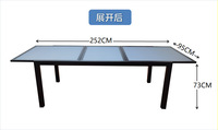 Table d'extension de salle à manger en aluminium