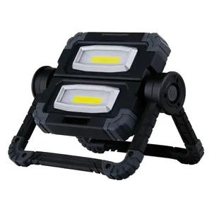 Lampe de travail LED 20W rechargeable par USB, pliable, portable, étanche, 2 COB, pour camping en plein air, randonnée, FX-191001, alimentée par batterie - Product Image 1