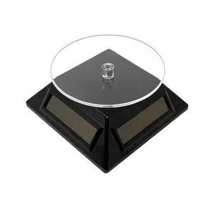 सौर बैटरी संचालित घूर्णन प्रदर्शन खड़े ट्रे सहारा घड़ी चश्मा मोबाइल फोन पदोन्नति तालिका बिजली पूल गहने स्टैंड