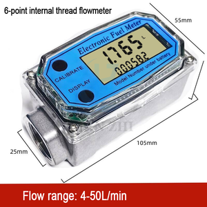 Pulser pengukur aliran Digital, meteran aliran Digital dengan presisi tinggi untuk pengukur aliran air bahan bakar minyak dengan layar LCD - Product Image 4