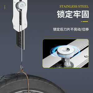 Utility Knife Stainless Steel 138mm Length Adjustable Blade Industrial Grade Paper Cutter Package Opener Grey - Product Image 5