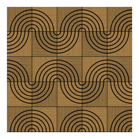 Panneaux muraux acoustiques MDF en matériau 3D PS pour décoration intérieure moderne en chêne naturel blanc