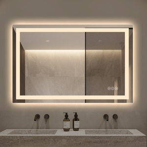 Espejo <span class=keywords><strong>de</strong></span> <span class=keywords><strong>Baño</strong></span> LED Personalizado con Pantalla Táctil Inteligente y Luces, Diseño Rectangular Moderno para Salón o Villa, Iluminado - Product Image 5