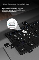 Casing Lipat Keyboard Nirkabel Scissor Switch yang Dapat Diprogram Tanpa Lampu Latar, Tanpa Sambungan, untuk Tablet Mini Portabel Ultra-Tipis Universal