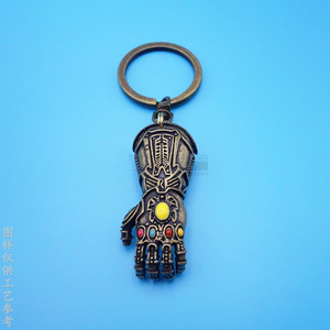 Porte-clés Gant de Chevalier en Laiton 55x10x12mm Style Antique Durable pour Cadeau et Promotion - Product Image 2