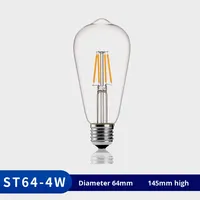 Bombilla LED de Filamento de 4W 6W 8W, Ámbar, 85-265V, Luz Cálida Suave de 2700K, Decorativa, E27, Certificación CE y EMC, Garantía de 2 Años, Residencial