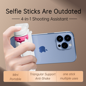 Nouveau trépied perche à selfie sans fil pliable et flexible avec tête rotative en alliage d'aluminium, longueur extensible de 40 cm, design compact - Product Image 4
