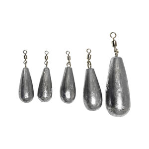 Chumbada de Pesca em Forma de Bomba com Laço e Girador, Chumbada de Pesca em Metal Fundido - Product Image 1