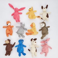 Juguete de peluche chirriante para perros, para Bulldog Francés, alivio del estrés y entrenamiento, en forma de animal (mono, zorro, oveja, rinoceronte), para enriquecimiento y flotación