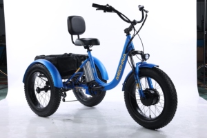 Tricycle électrique à pneus larges 20" * 4.0", 48V 500W, traction avant, 7 vitesses, frein à disque hydraulique - Product Image 4