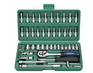 KAODEE 46-Piece 1/4-Inch Socket Wrench <b>Tool</b> Combination Set With Ratchet Screwdriver Bits Small Sockets for Auto Repair & Househ - Product Image 5