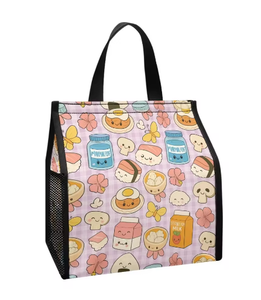 Sac isotherme personnalisé à imprimé hawaïen Kawaii, sac de plage réutilisable, sac à déjeuner mignon avec motif Spam Musubi pour un transport facile - Product Image 1