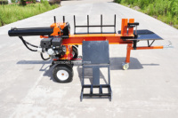 Machinerie forestière portable de 22 tonnes, processeur horizontal de bois de chauffage, fendeuse de bûches avec bras de levage hydraulique HY22T-GL-650A