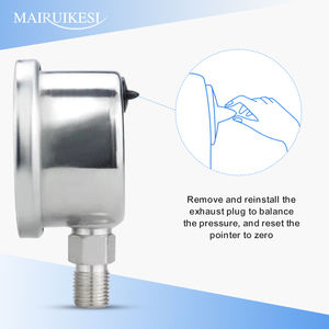 थोक कंपन प्रमाण घर कॉम्पैक्ट आकार दबाव गेज लीक सबूत तेल भरा दबाव गेज - Product Image 3