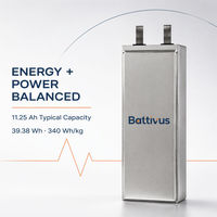 Baterai Lithium Ion Pouch SiCore NMC Amprius SA02 11.25Ah 3.5V 39.38Wh 33A Kontinu 55A Pulsa untuk Drone, Penerbangan, dan eMobilitas