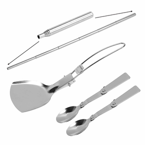 HOMFUL <span class=keywords><strong>Camping</strong></span> cookware set Portable Cooking Pot Cookware Set with stove - Product Image 4