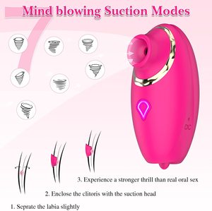 Vibrador de Succión Rosa para Adultos con Diseño de Concha para Estimulación Íntima - Product Image 3