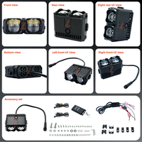 Projecteur laser bi-LED mini longue portée 560M 160W pour voiture, moto, tout-terrain 4x4, phare auxiliaire 12V 24V
