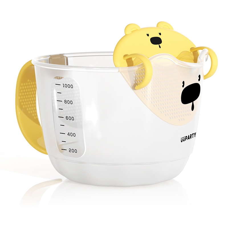 Food Grade PP Material Environmentally Friendly Graduated Cup large Capacity Egg Beater Cup baking Filter Fruit Salad Cup
