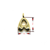 Vente en gros d'usine, pendentif de mode DIY, laiton plaqué argent, 26 lettres initiales, charme, pendentif de collier alphabet