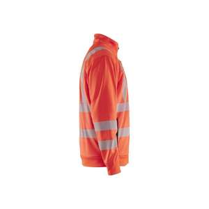 BLAKLADER - 356325385500S Sweat Hi-Vis Full-zip Rouge-EAN 7330509832356 HI-VIS WORKWEAR - Product Image 4