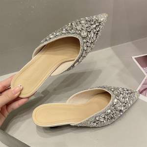 <span class=keywords><strong>Tacchi</strong></span> a Spillo <span class=keywords><strong>Eleganti</strong></span> con Strass <span class=keywords><strong>Argento</strong></span> per Donna, Sexy Mules con Tacco Basso per Signore - Product Image 4