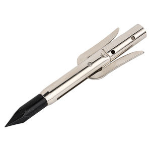 6 pièces de pointes de flèche en aluminium d'avion inoxydable argenté blanc pour la chasse et la pêche, 100 grains, 2 lames, pour tir à l'arc et pêche à l'arc - Product Image 6