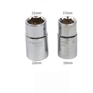 Clé à douille télescopique de type L 17-19 mm / 21-23 mm, clé à pneu de voiture en acier au chrome-vanadium chromé, utilisée pour la réparation automobile - Product Image 4